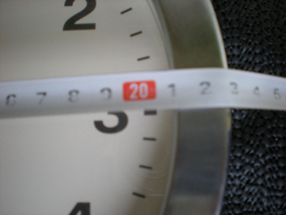 Ładny duży zegar Niemiecki TCM w CHROMOWANEJ metalowej oprawie