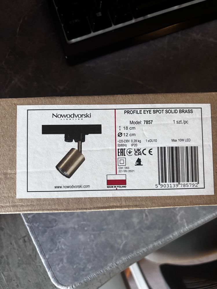 4x lampy Nowodvorski Profile Eye Spot black-brass, model 7857