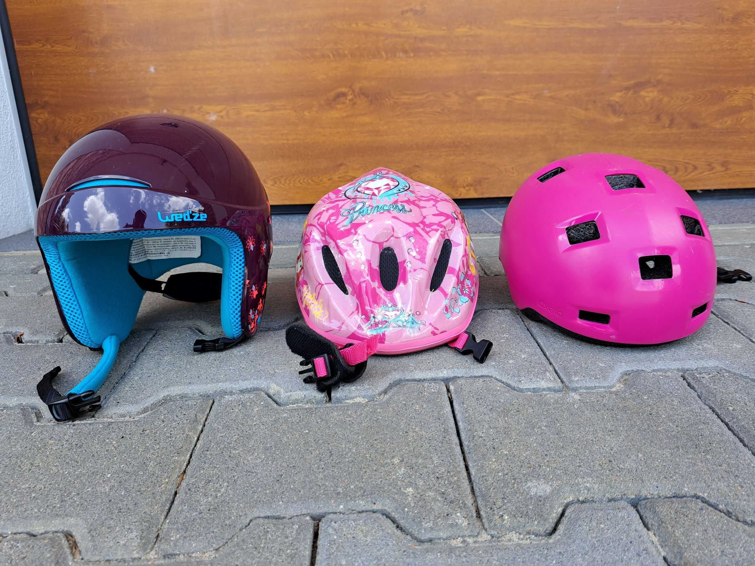 3 kaski dla dziewczynki 6-8 lat ( na narty, rower i rolki ) kask