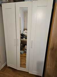 Szafa biala z lustrem 120cm trzydrzwiowa  Ikea Brimnes