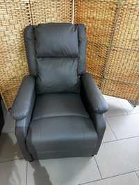 Krzesło fotel do masażu masujący VidaXL  antracytowy, sztuczna skóra