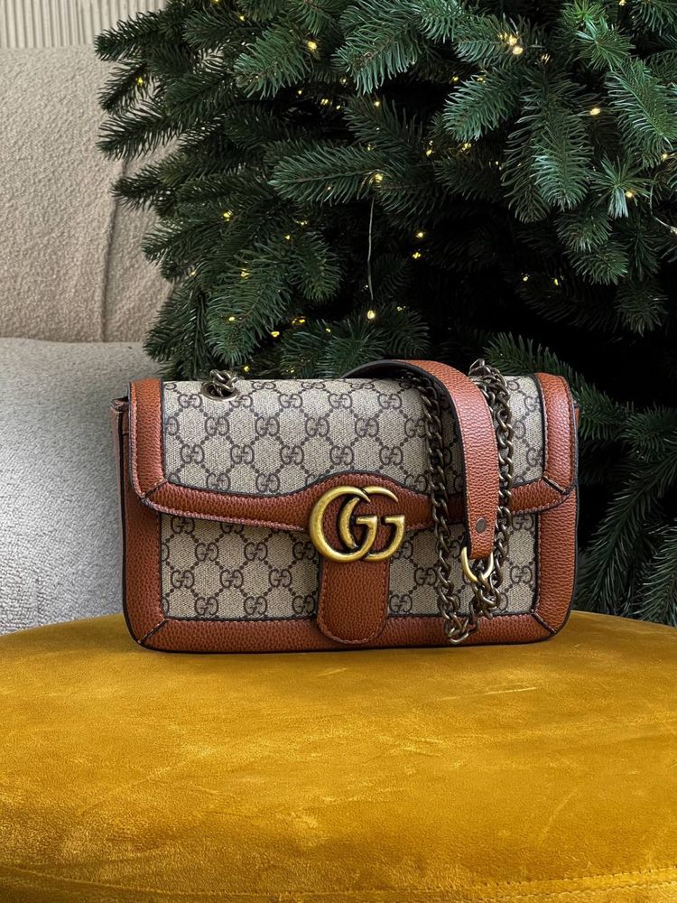 Gucci Large Marmont Brown Beige