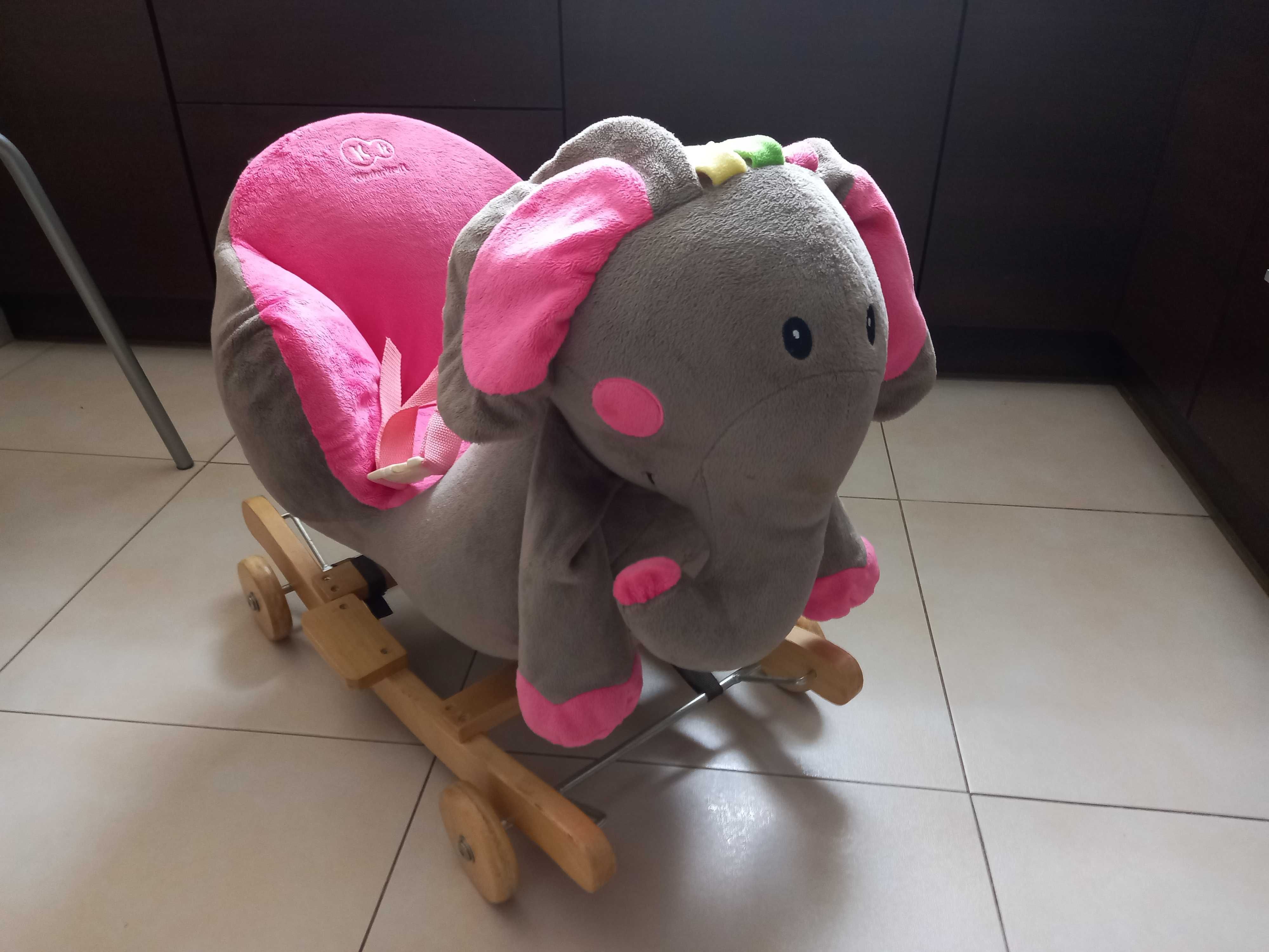 Bujany sloń na biegunach - huśtawka, zabawka dla dzieci