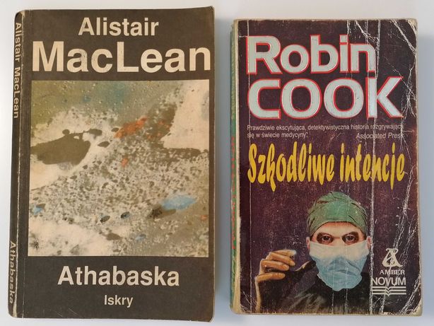 2 książki - Alistair MacLean Athabaska i Robin Cook Szkodliwe intencje