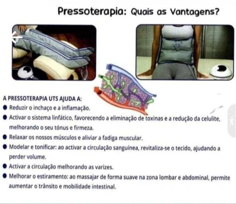 Máquina de pressoterapia para preparar verão ou melhorar a saúde!