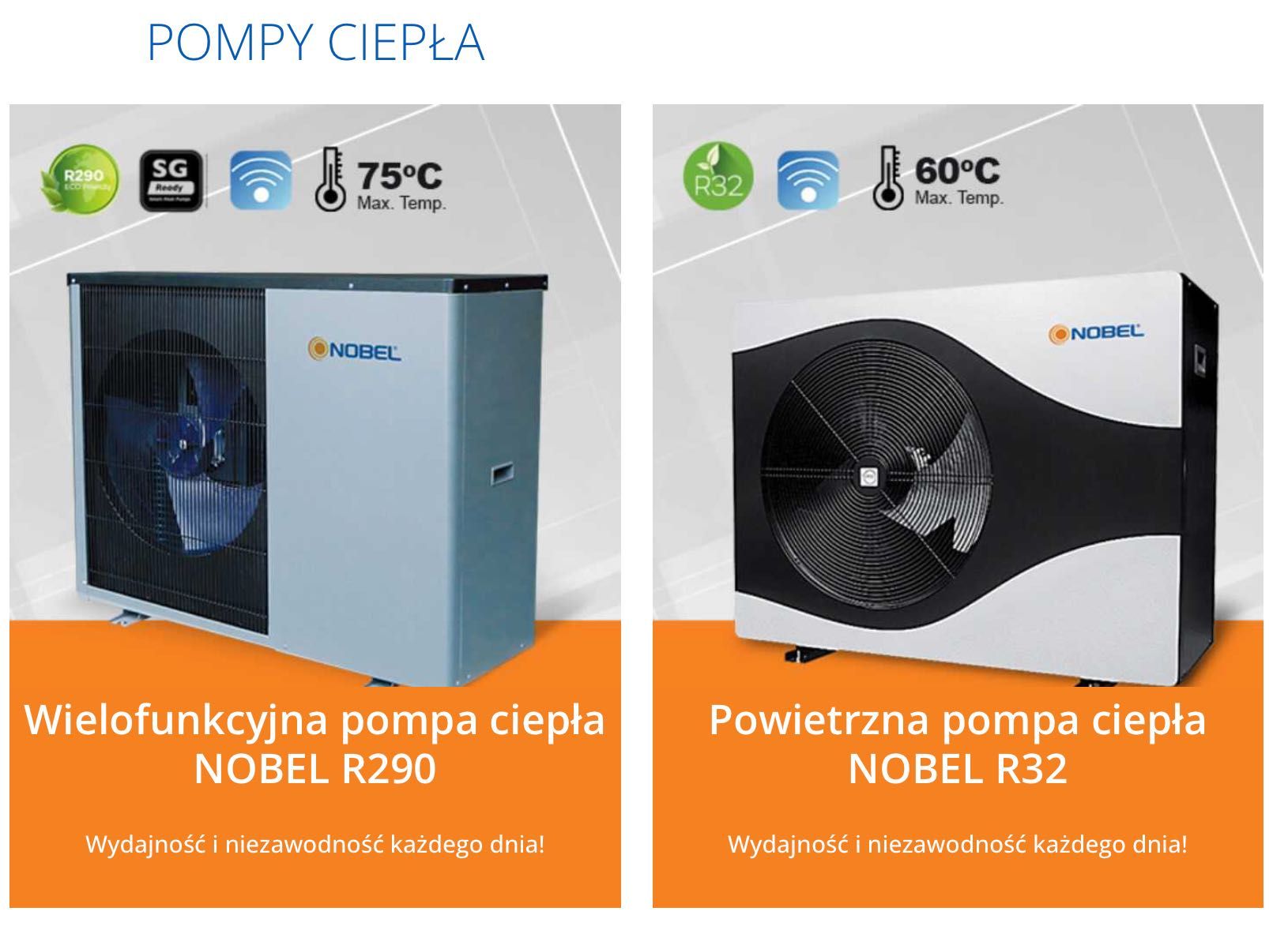 Najnowocześniejsza Pompa Ciepła NOBEL 9 kW R290 Full Inwerter  +75 oC