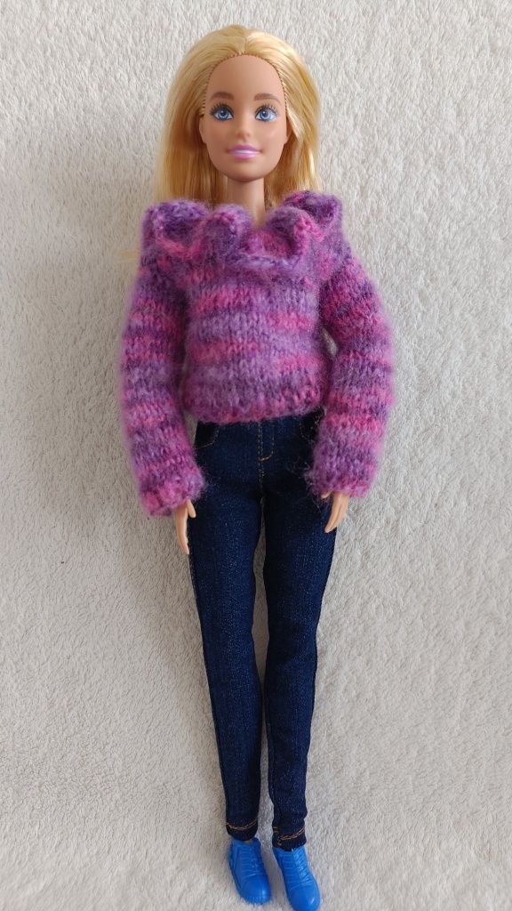 Sweter dla Barbie, ubranko dla Barbie, made to move
