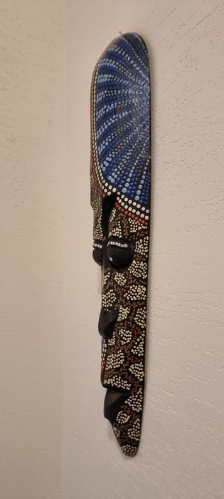 Kolorowa maska afrykańska – ręcznie malowana, styl etno/boho