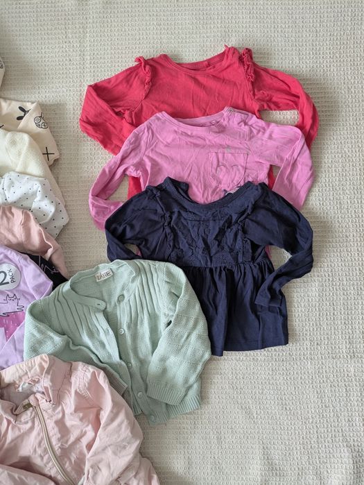 Paka ubrań dla dziewczynki 80-86 30 elementów