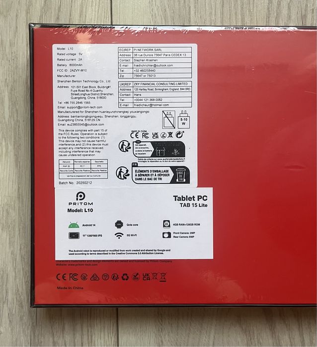 Планшет Pritom Tab 15 lite 8/128 11”