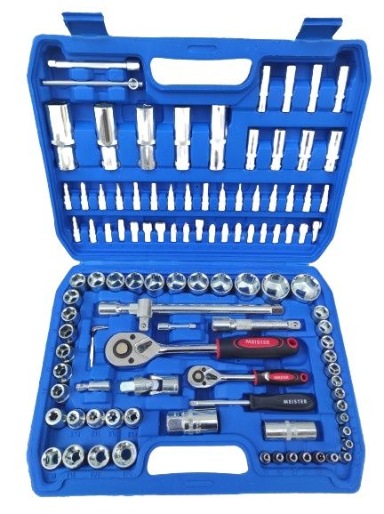 Zestaw kluczy nasadowych 108 elementów firmy MEISTER w walizce TORX