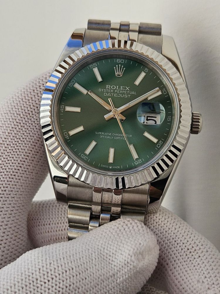 Швейцарские механические часы Rolex Datejust Green