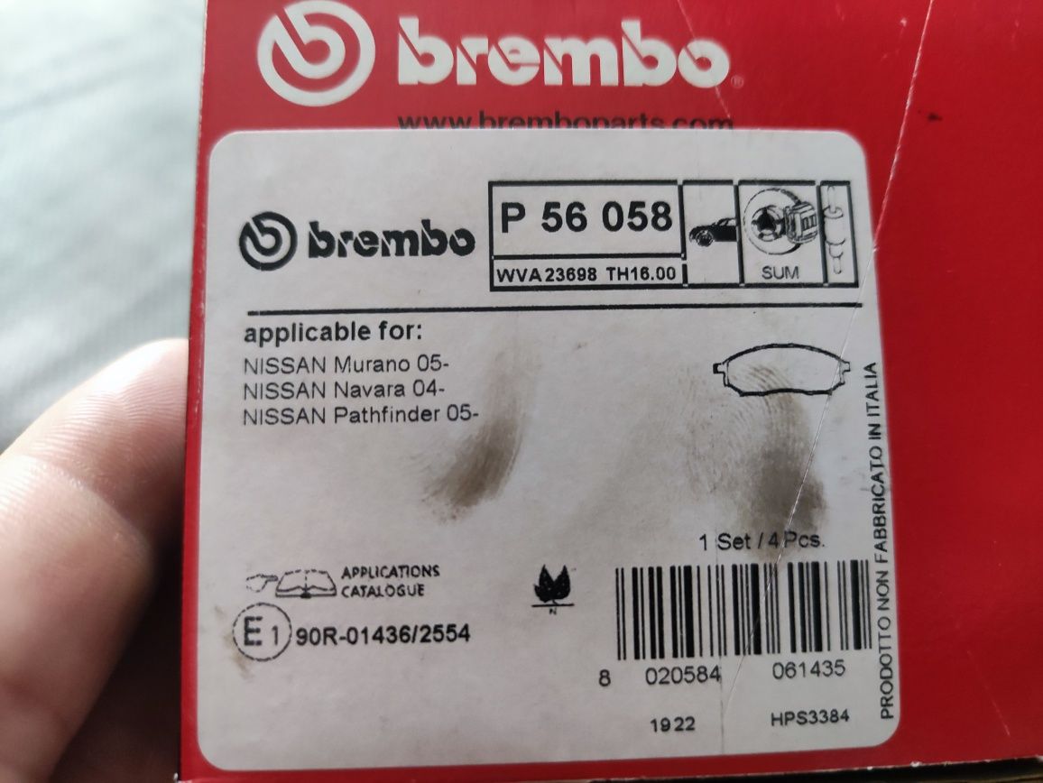 klocki hamulcowe brembo nissan