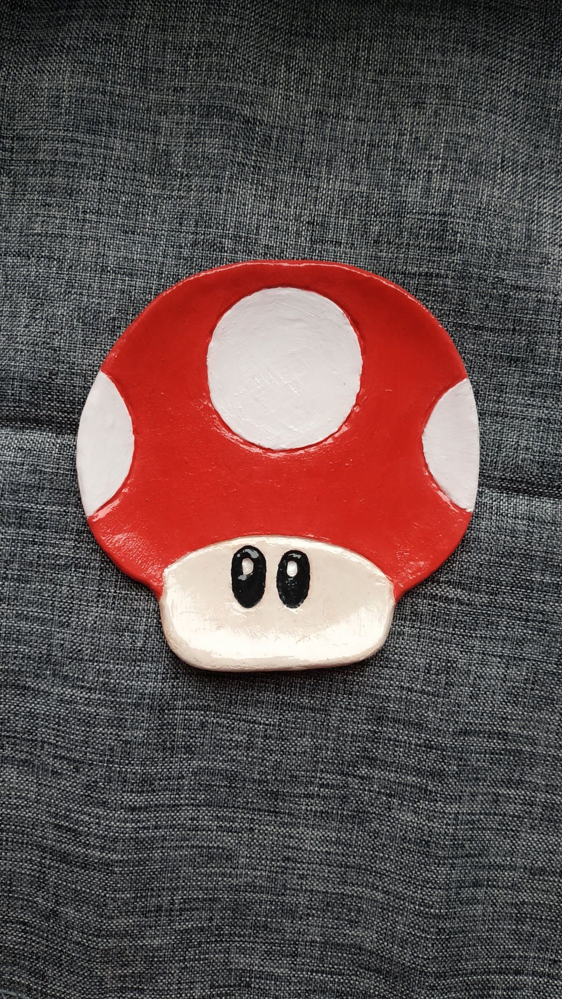 Taca dekoracyjna podstawka na biżuterię Handmade Toad Mario Grzybek