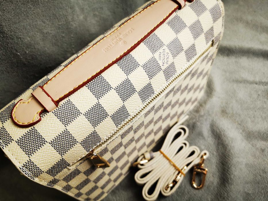 Torebka LV Louis Vuitton Metis Monogram Skórzana Biała wytłaczana