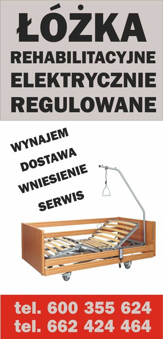 wynajem łóżko rehabilitacyjne elekt regulowane i podnoszone 120 zł m-c