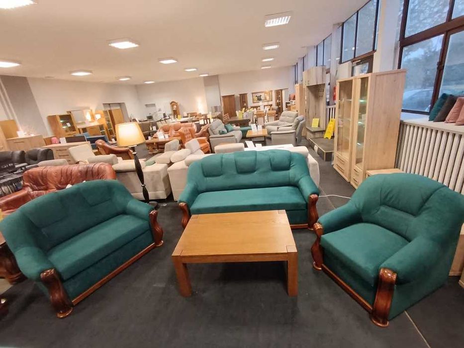 Nowy Komplet 3+2+1 ze spaniem PRESTO, Tkanina ZMYWALNA, -40% OKAZJA