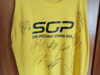 Koszulka t-shirt Speedway Grand Prix żużel z autografami XL