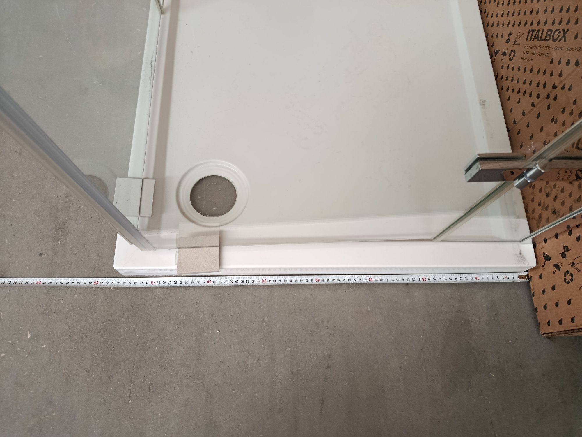 Base duche com cabine