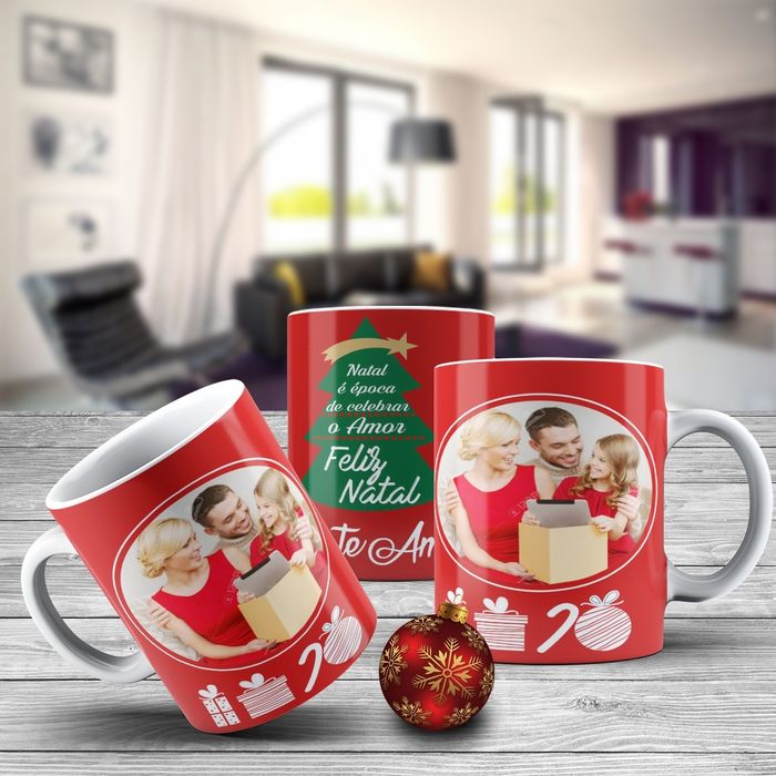 Canecas Personalizadas de Natal com fotos e nomes