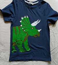 Koszulka t-shirt H&M, rozmiar 134-140 cm, 8-10 lat, dinozaury