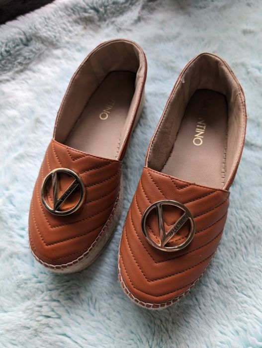 Valentino Palmera Sauvage Espadrille Platform Loafers