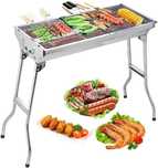 GRILL Węglowy Przenośny Składany Turystyczny NIERDZEWNY BBQ