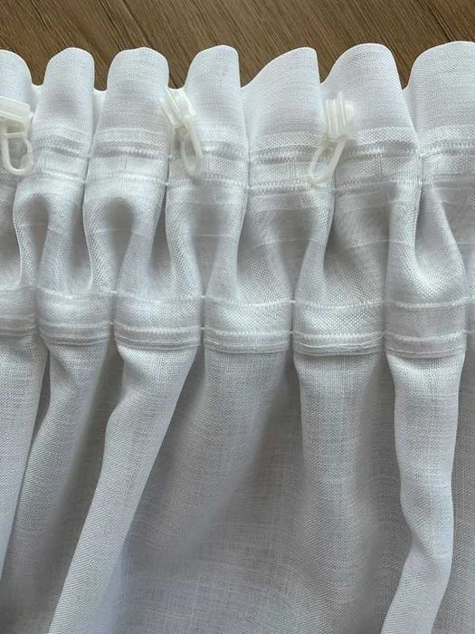 Firany na taśmie białe 2 sztuki