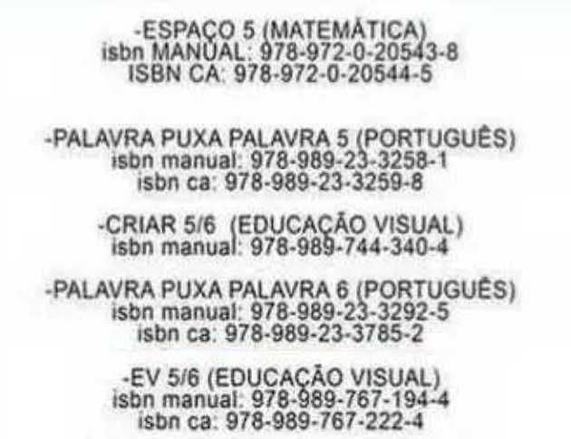 Manuais escolares 5º e  6º ano