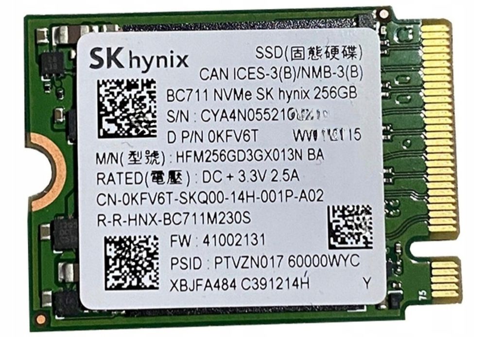 Dysk ssd 256gb SK HYNIX BC711 NVME