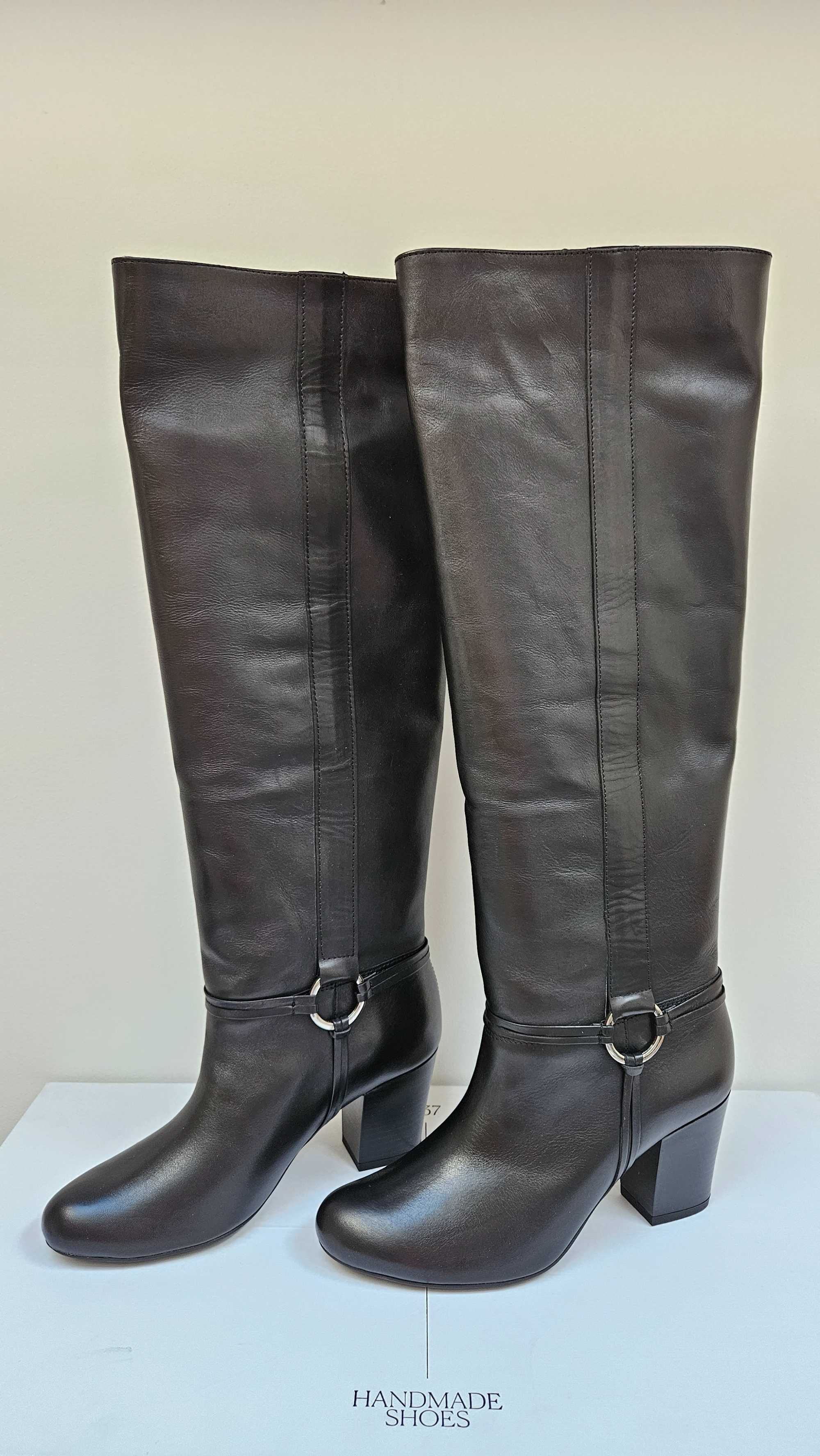 Nowe długie kozaki L37 skóra  kazar 39 25.5cm