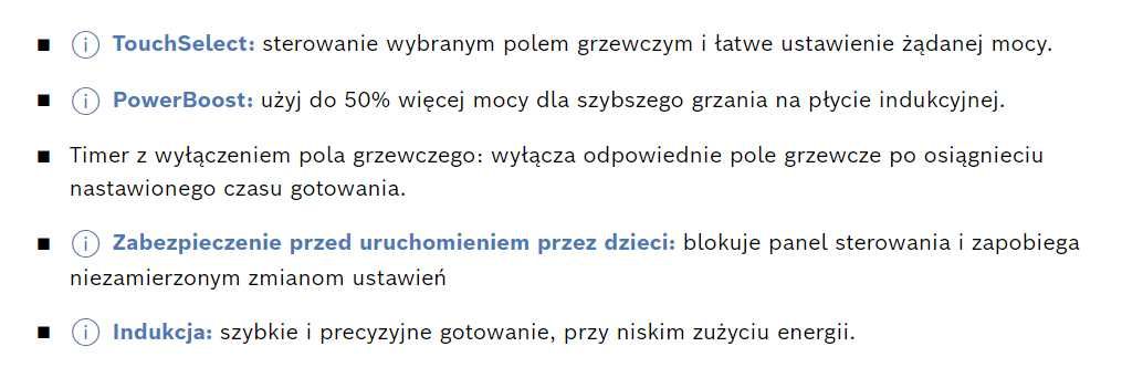 Płyta indukcyjna BOSCH PIE601B15E z okapem do zabudowy