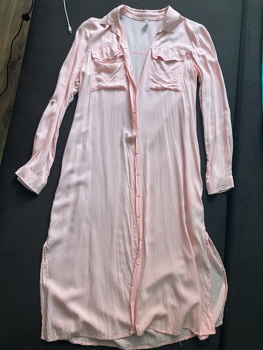 Sukienka koszulowa szmizjerka z wiskozy