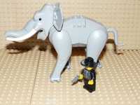 Lego duży słoń jasnoszary ruchome nogi uszy głowa unikat