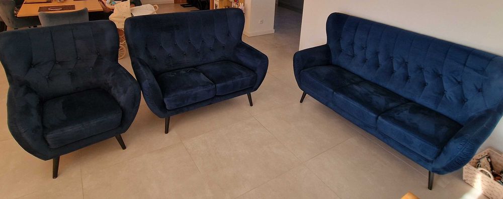 Zestaw wypoczynkowy 3+2+1, 2 x Sofa, 1 x fotel, Uszak KELSO