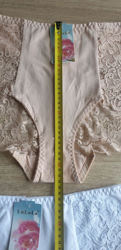 2×Damskie majtki figi z wysokim stanem 4XL