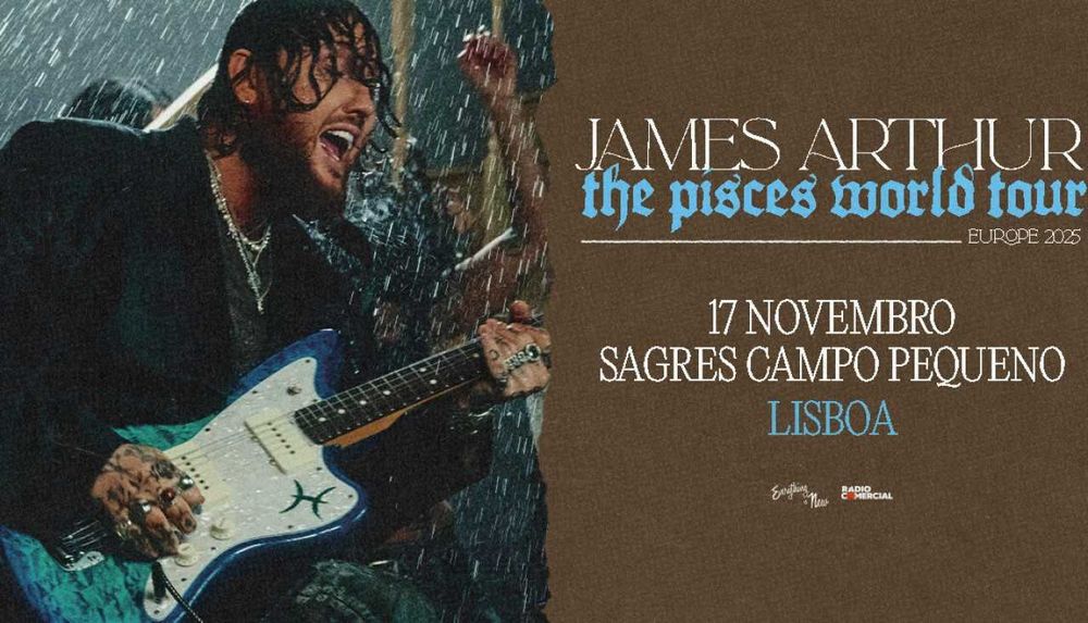 Bilhete James Arthur 2025 Campo Pequeno