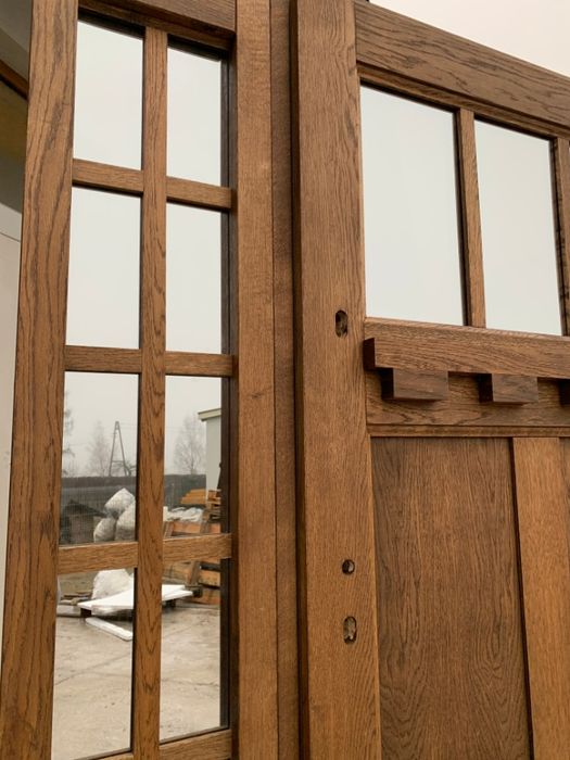 Drzwi zewnętrzne drewniane z doświetlami montaż Cała Polska