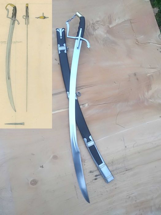 Szabla husarska/L-ka/kozacka XVIIw. (kuta,hartowana)