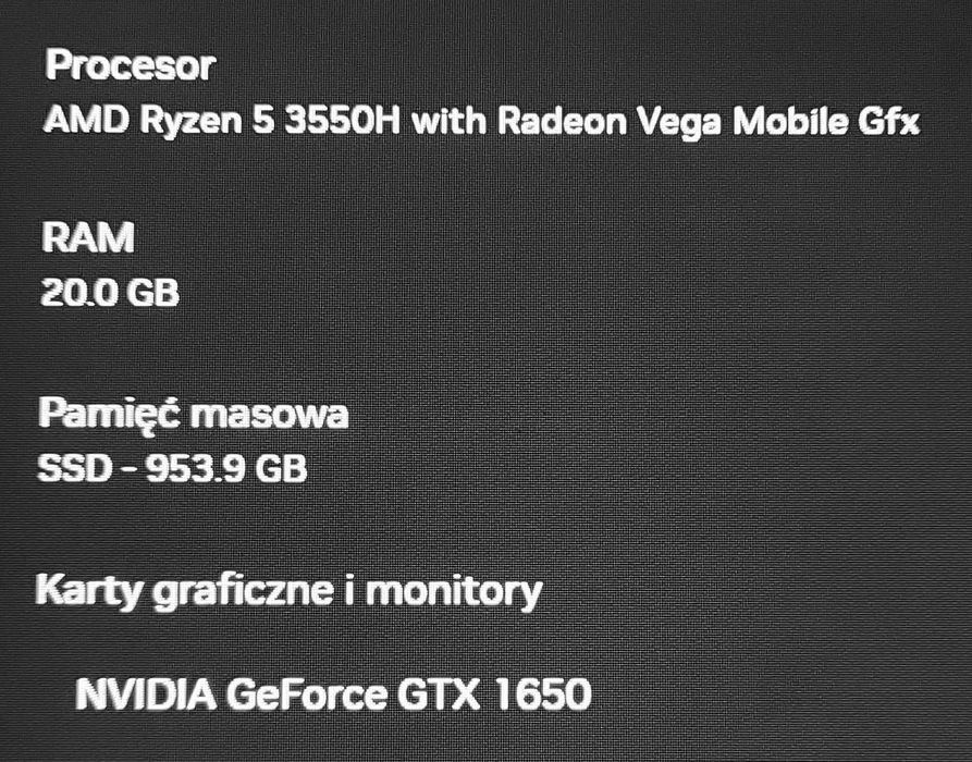 ACER Gaming =15,6" IPS= SSD1TB 20GB Ryzen5 GTX1650