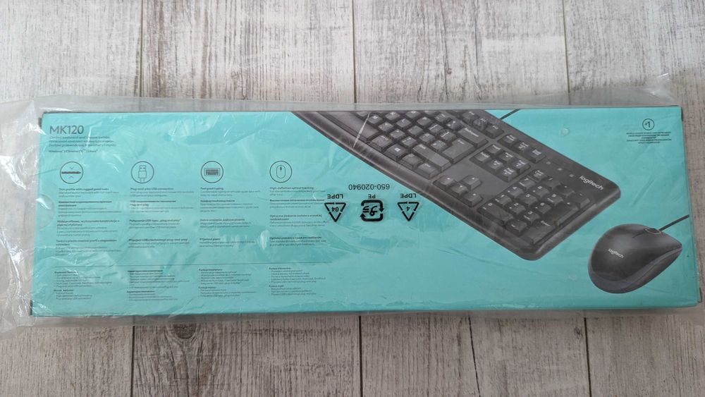 Комплект мышь + клавиатура Logitech MK120 USB UA Black