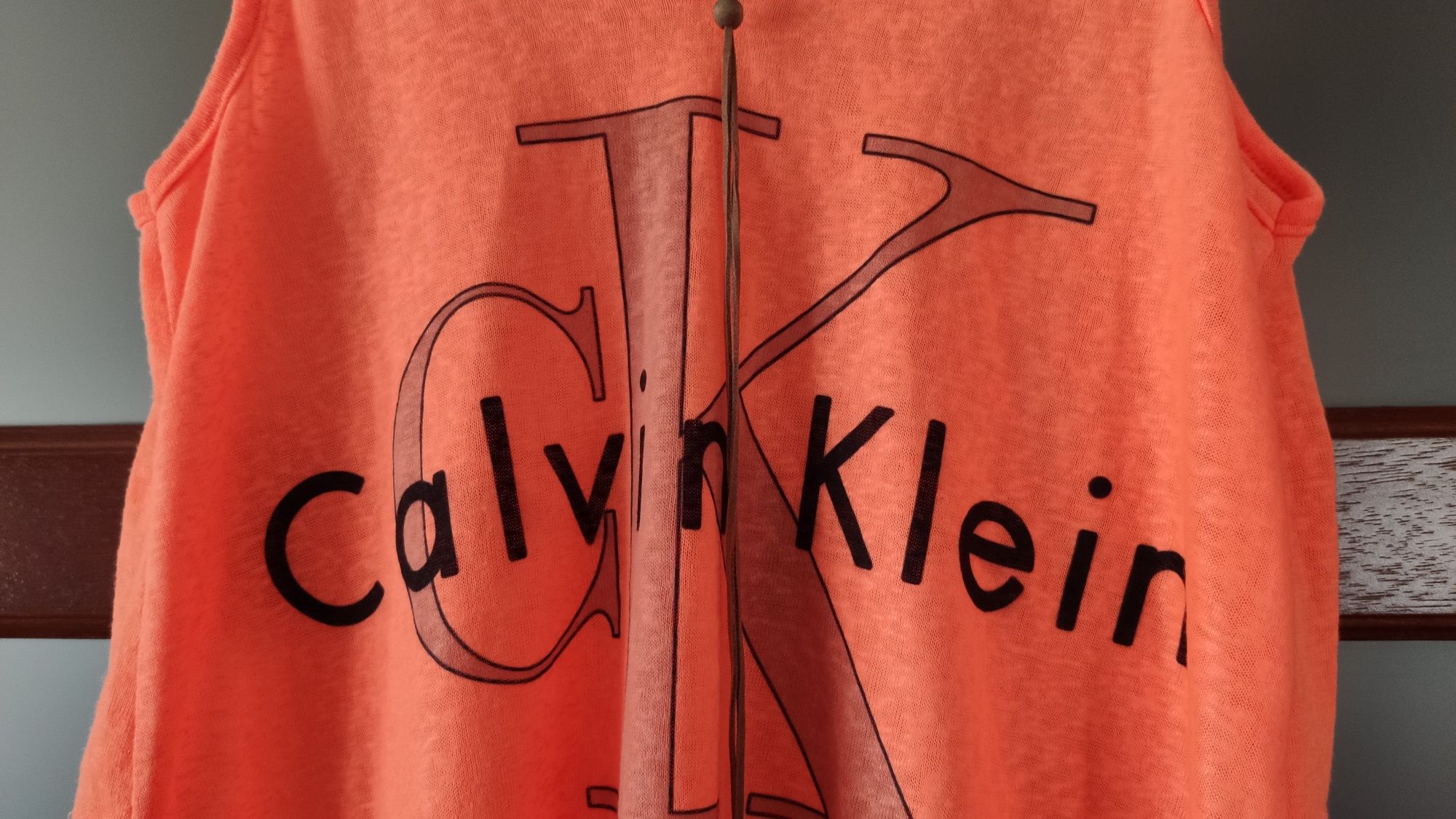Bluzka Calvin Klein neonowa