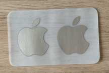 2 złote naklejki Apple