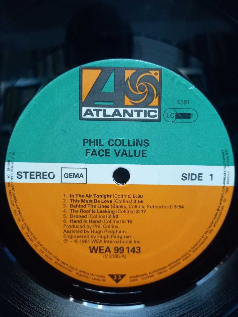 Phil Collins – Face Value, płyta winylowa