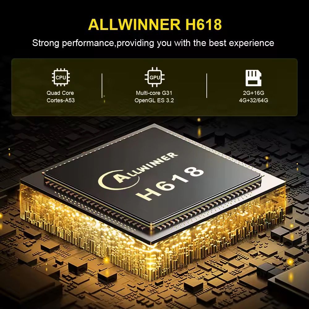 Box Android 12, 4GB Ram e 64GB Rom, nova