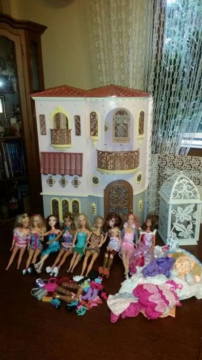 Największy domek BRATZ OŚWIETLENIE dla lalek Barbie +NOWE LALKI
