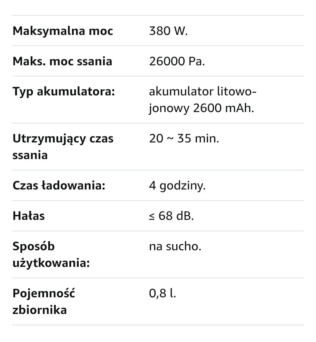 Odkurzacz laresar elite 1
