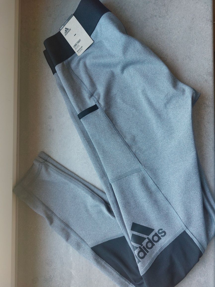 NOWE Legginsy adidas szare S