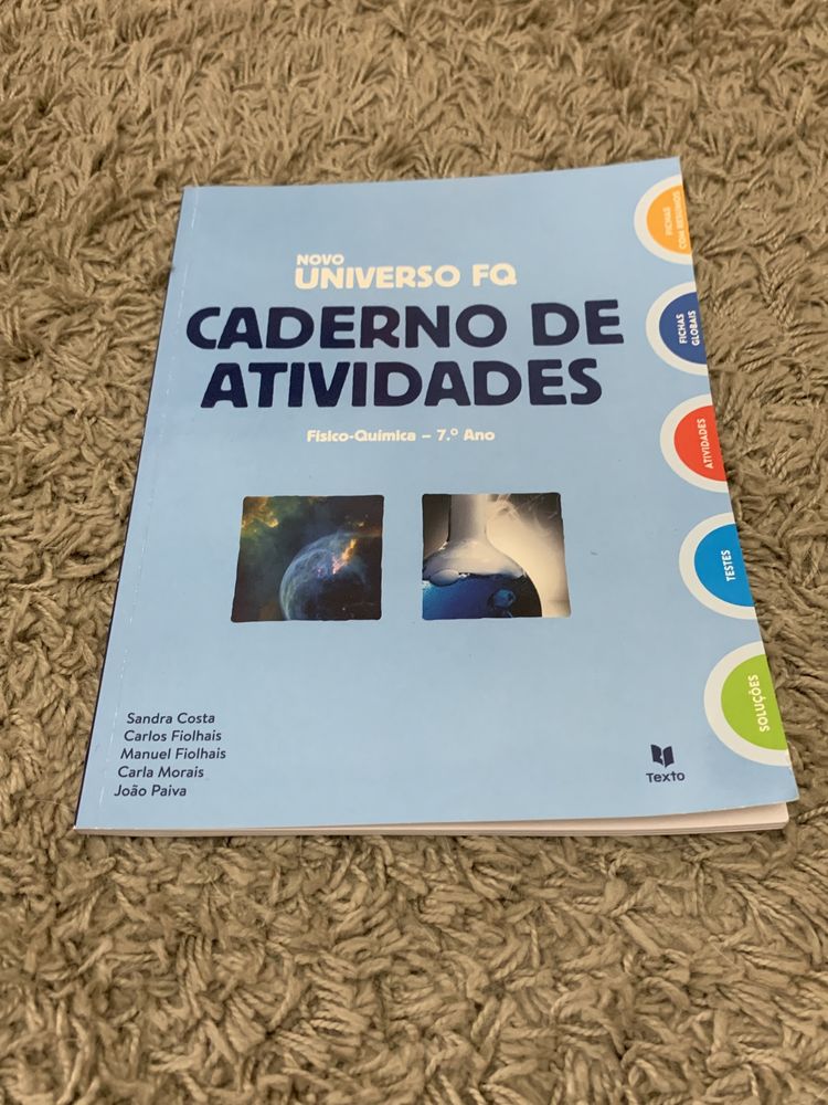 Vendo cadernos de atividades do 7 ano de História e Fisico química