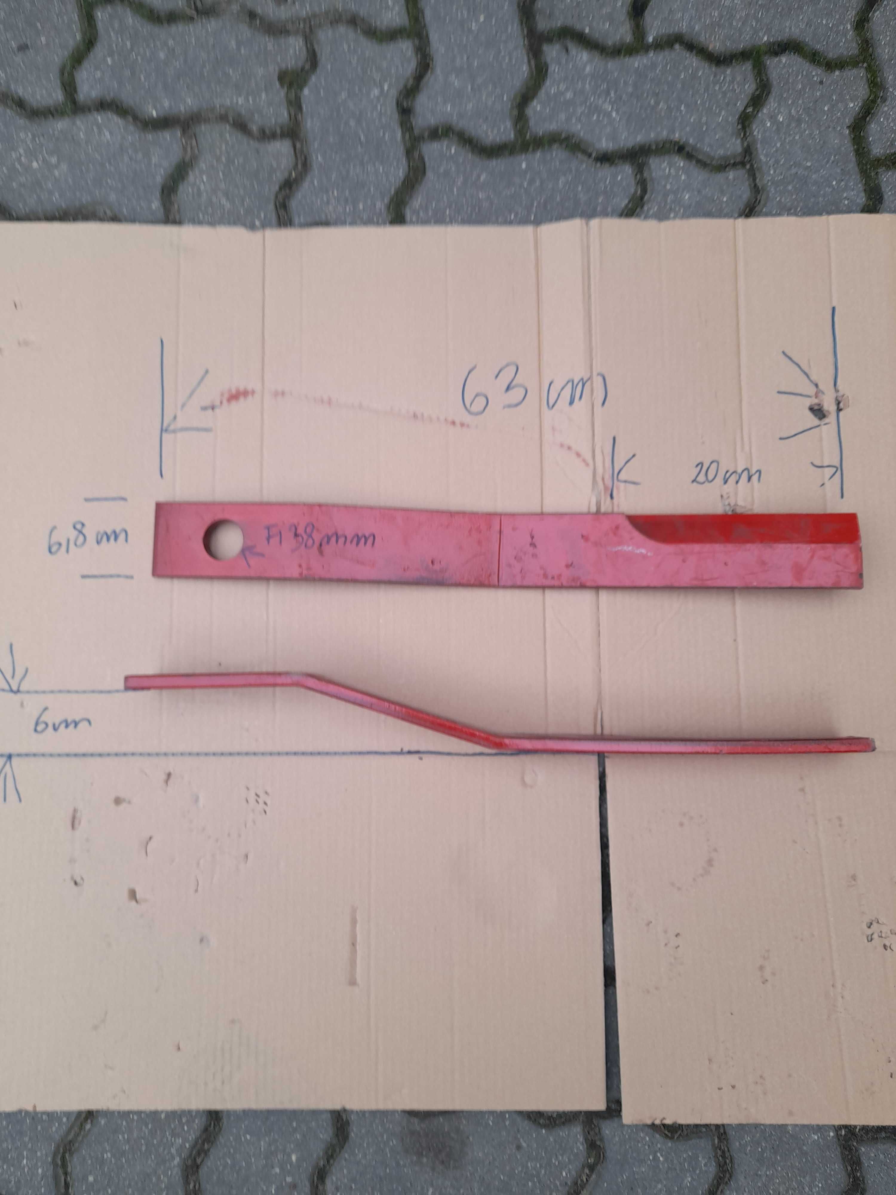 nóż kosiarki sadowniczej rozdrabniacza 63cm długi